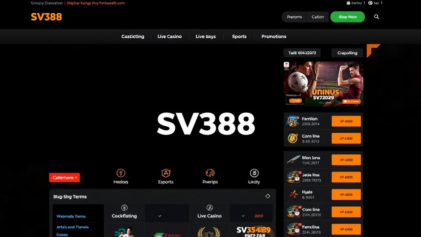 Giao diện nhà cái SV388 Giao diện nhà cái SV388